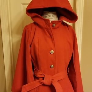 Jessica Simpson cape dress peacoat with hood